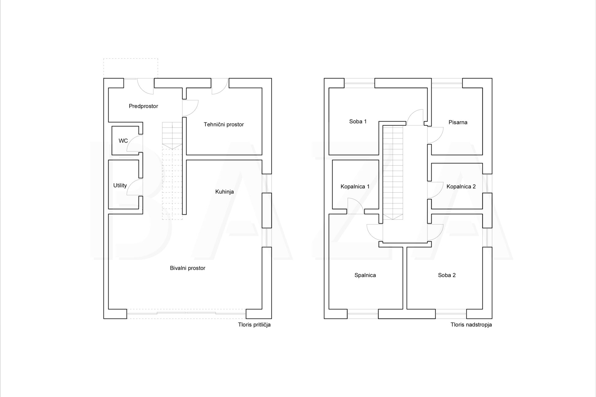 Floor plan (right unit)